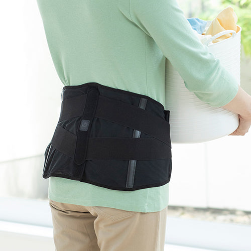 Phiten Waist Hip Back Supporter middleType Titanium Made in Japan