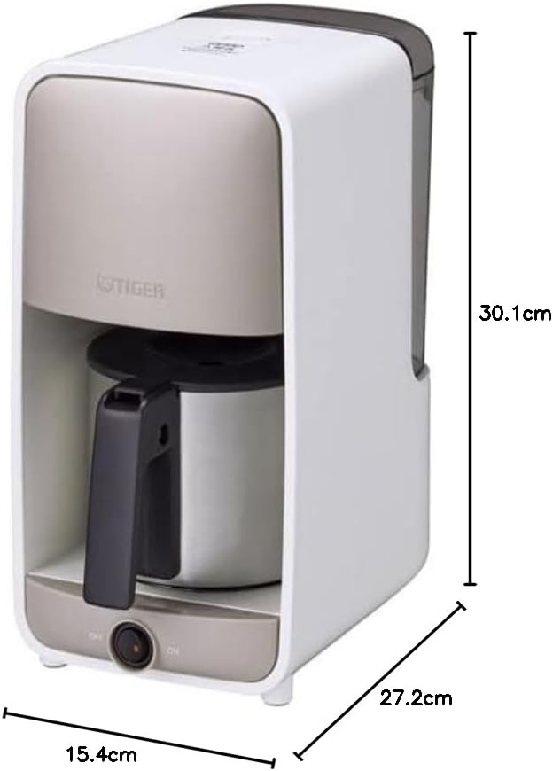 Japanese TIGER ADC-A061 American-style grinded coffee maker for six people, stainless steel, 0.8L