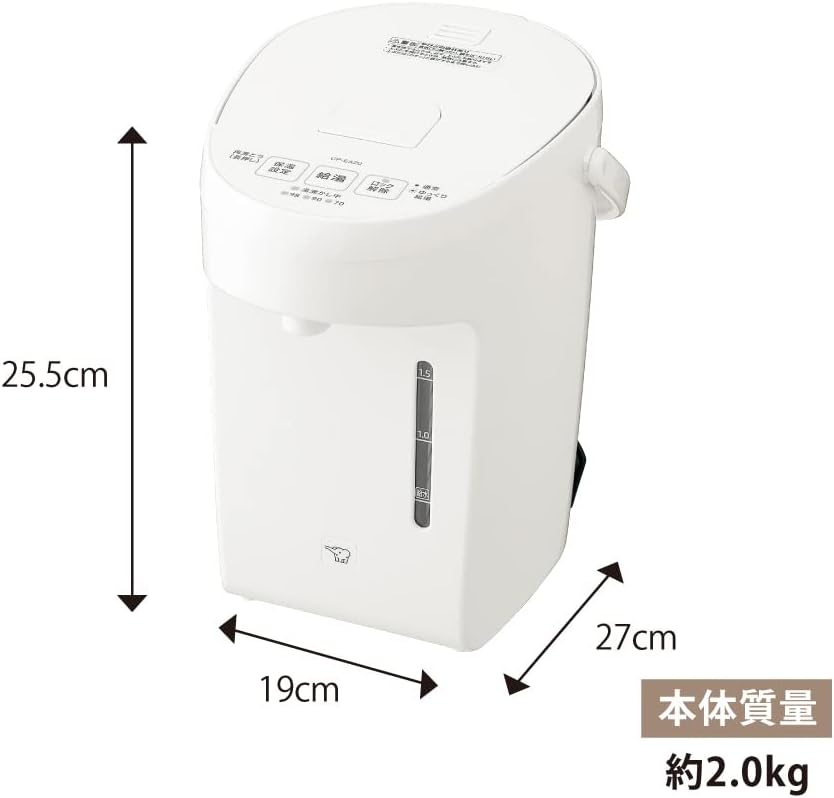 日本 Zojirushi 象印 22年款 電水壺 CP-EA20 2L 熱水壺 3段溫度調節 保溫瓶