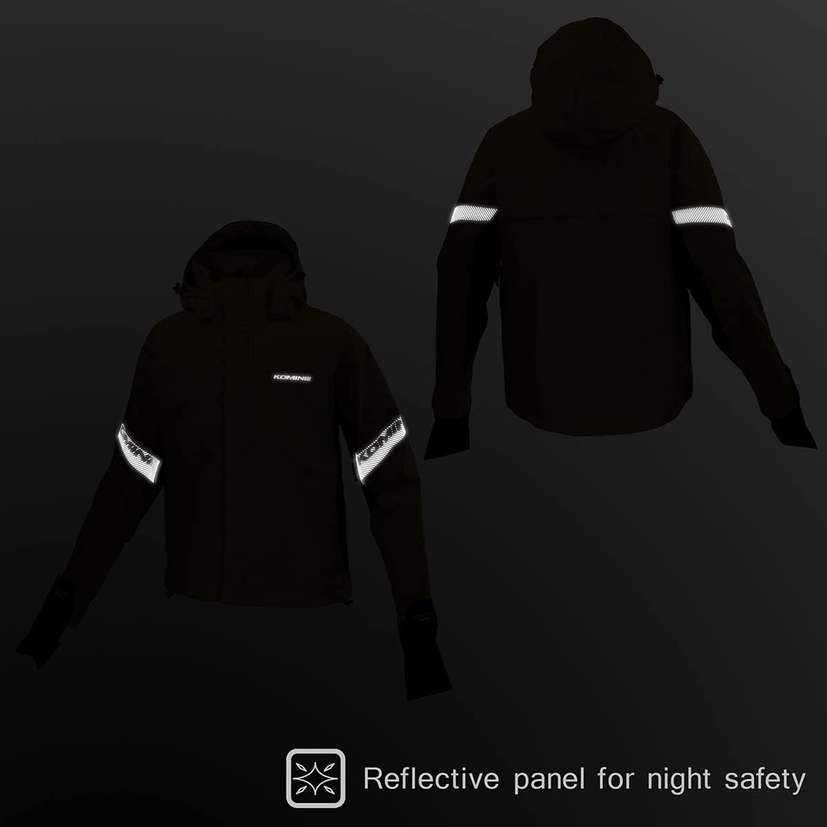 Japan KOMINE RK-549 two-piece knight raincoat breathable waterproof adjustable high reflective storage bag RK-549