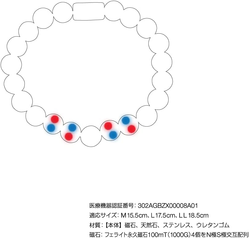 【Colantotte】克郎托天 日本天然石磁石手環 LOOP EN 100mTx4顆 磁力 手環手鍊 吟美健康