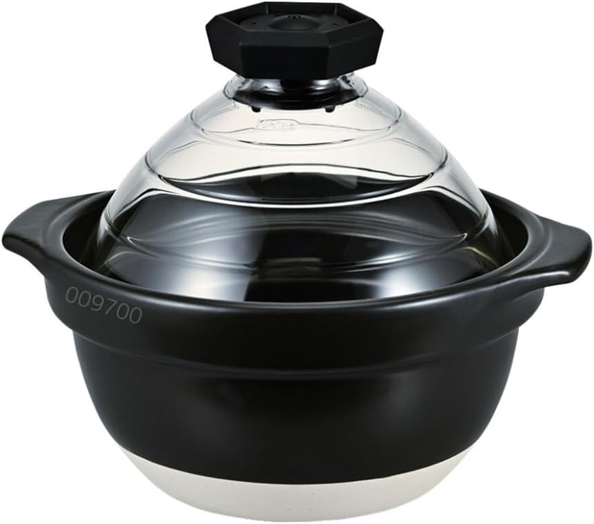 HARIO 2-3杯 耐熱玻璃 陶瓷 煮飯鍋 日本製 GNR-200-B-W 2024款