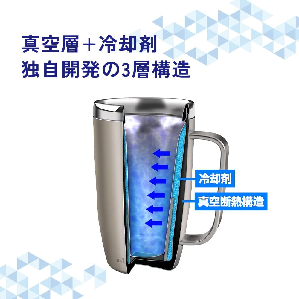 日本 DOSHISHA ON℃ZONE 露營 啤酒的好朋友 低溫 結冰 冰鎮杯 馬克杯 啤酒杯450mL