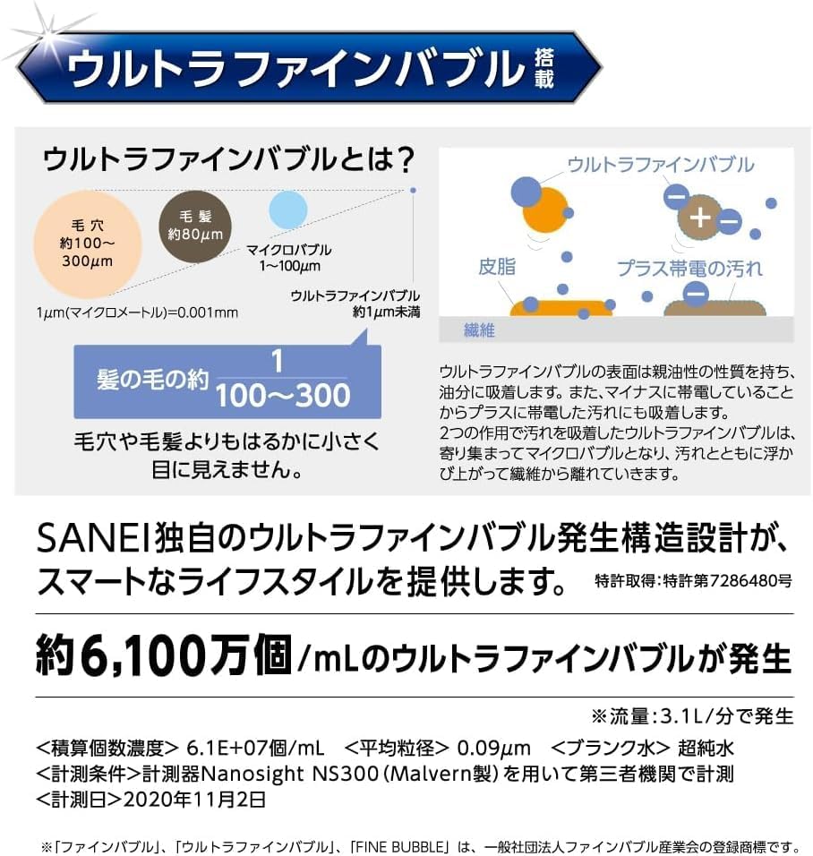 SANEI G3/4 PM100-20 洗衣機轉接器,超細氣泡產生,安裝方便且無需工具