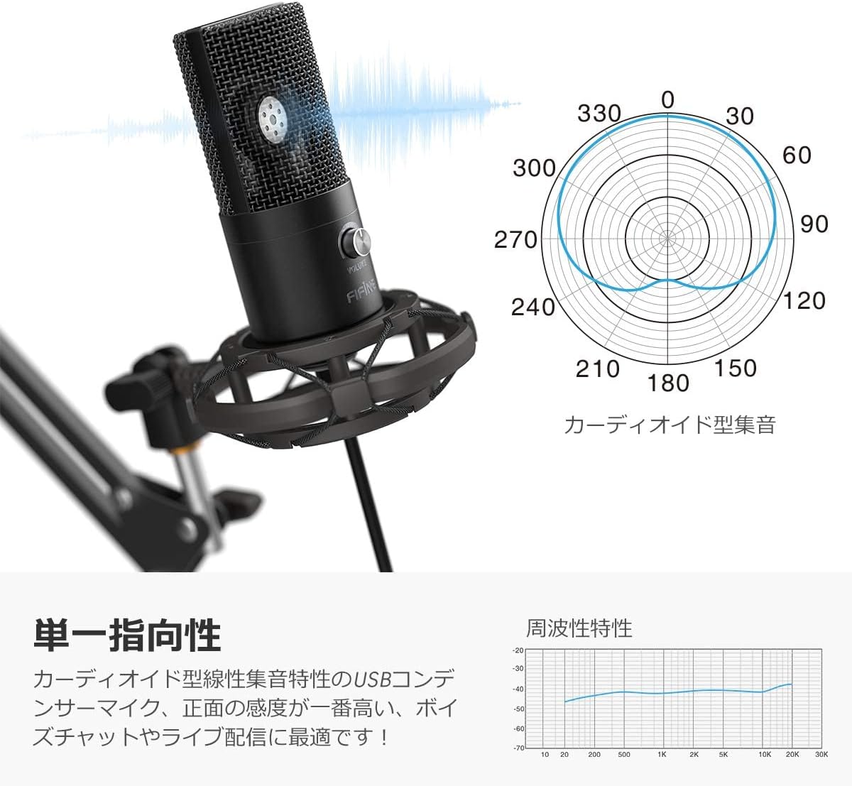 FIFINE T669 USB Podcast 電容式指向性麥克風 套裝組 YouTuber 直播錄音