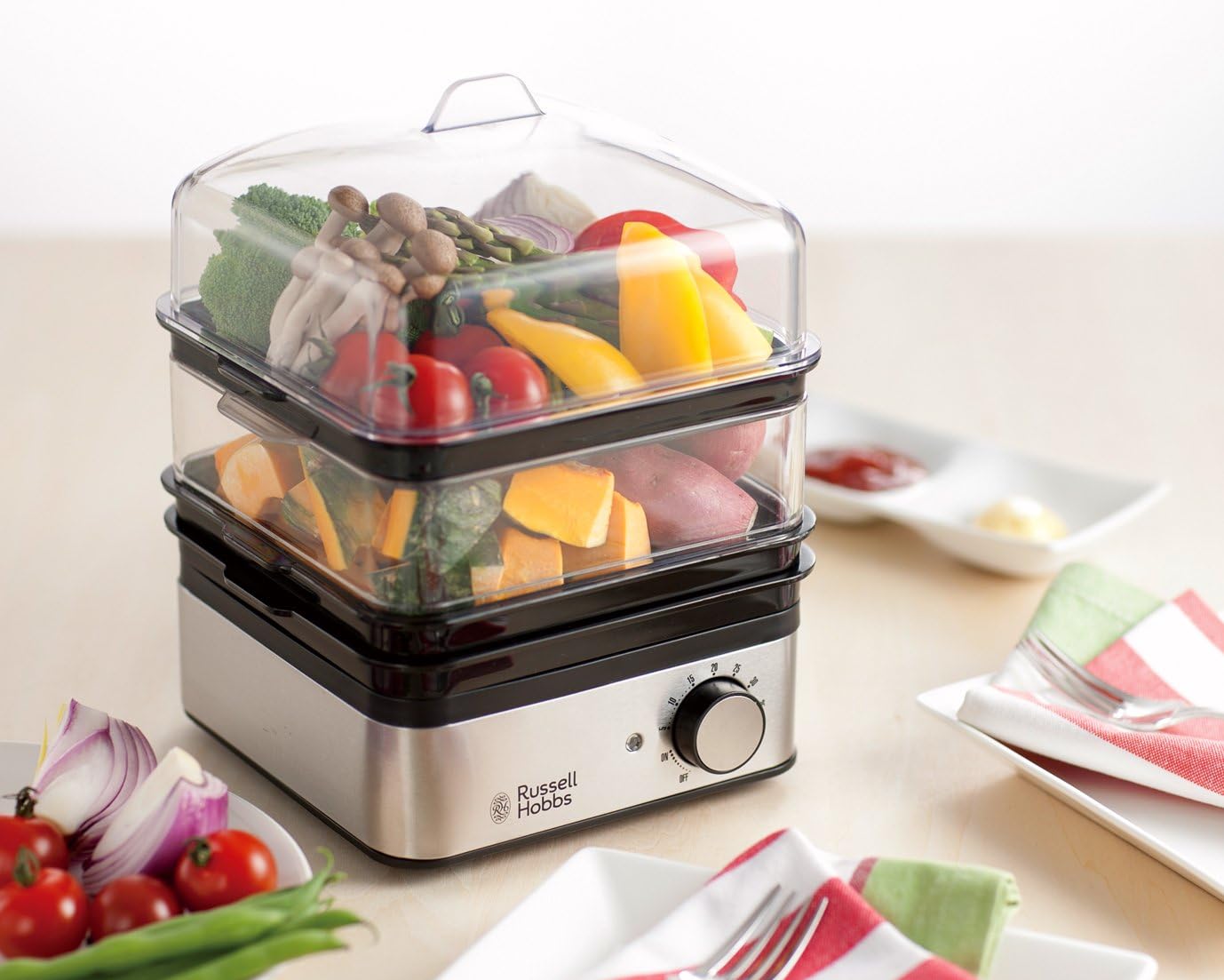 日本 Russell hobbs 蒸蛋器 蒸籠 兩層設計 定時設計 煮蛋機 7910JP 煮蛋機 電動煮蛋器 溫泉