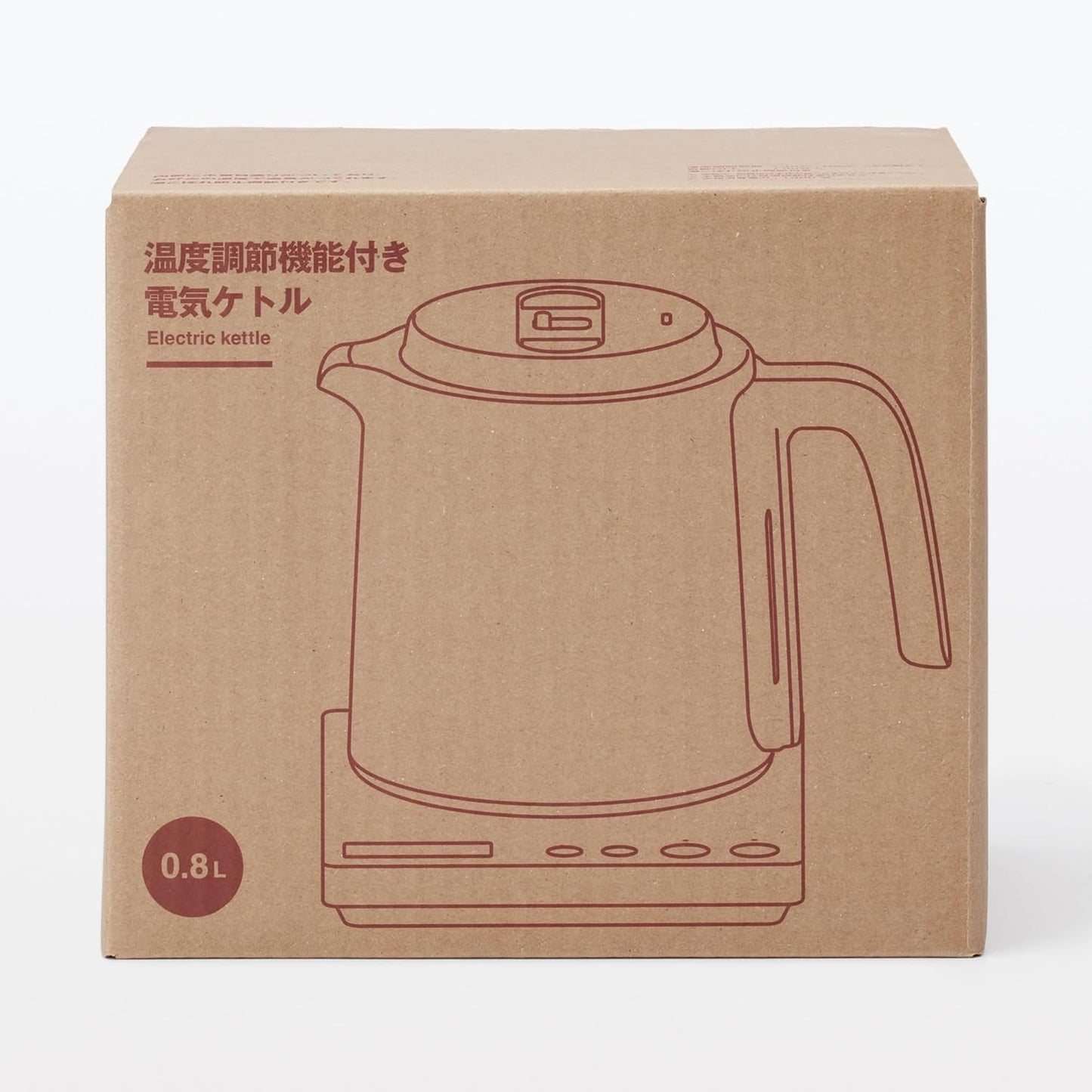 24年新品 MUJI 無印良品 附控溫功能 電熱水壺 0.8L 日本直郵 MJ-KEC08