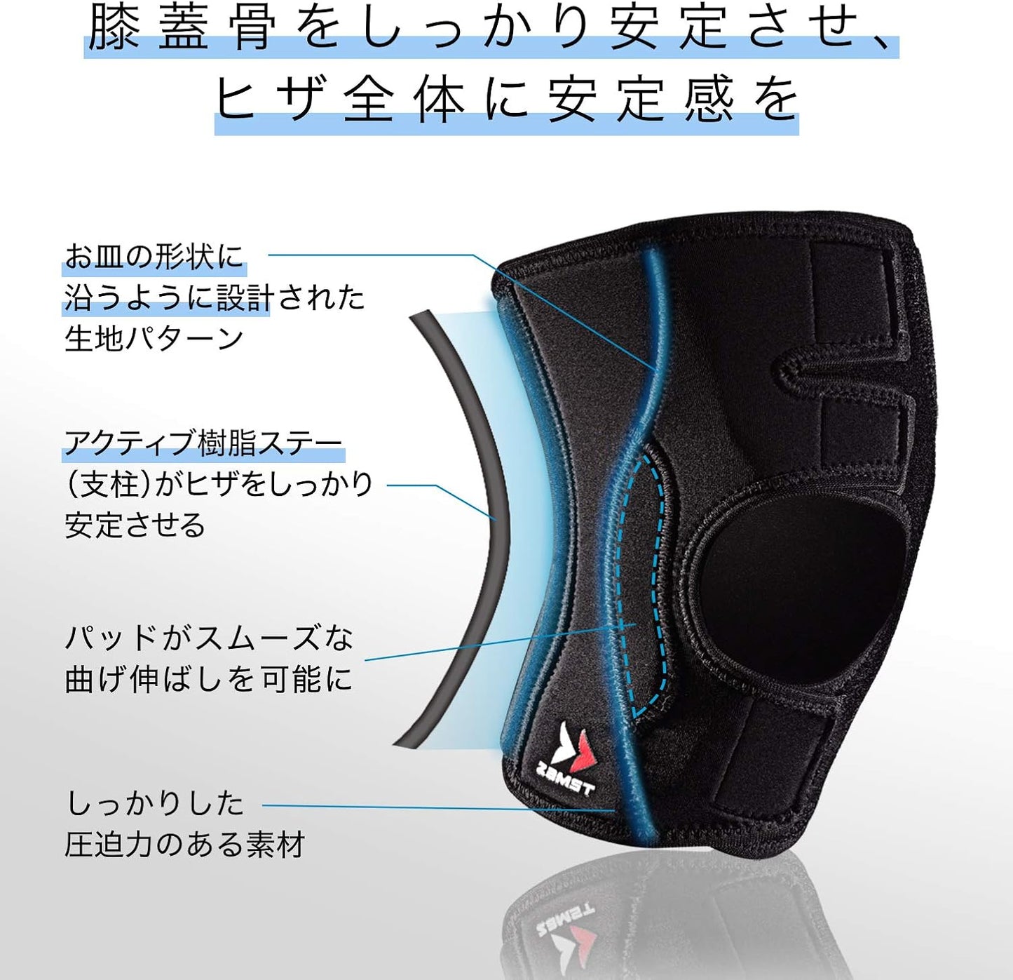 日本 ZAMST EK-3 輕盈膝護具 加強版 健行 羽球 登山 膝蓋護具 壓力 護膝套