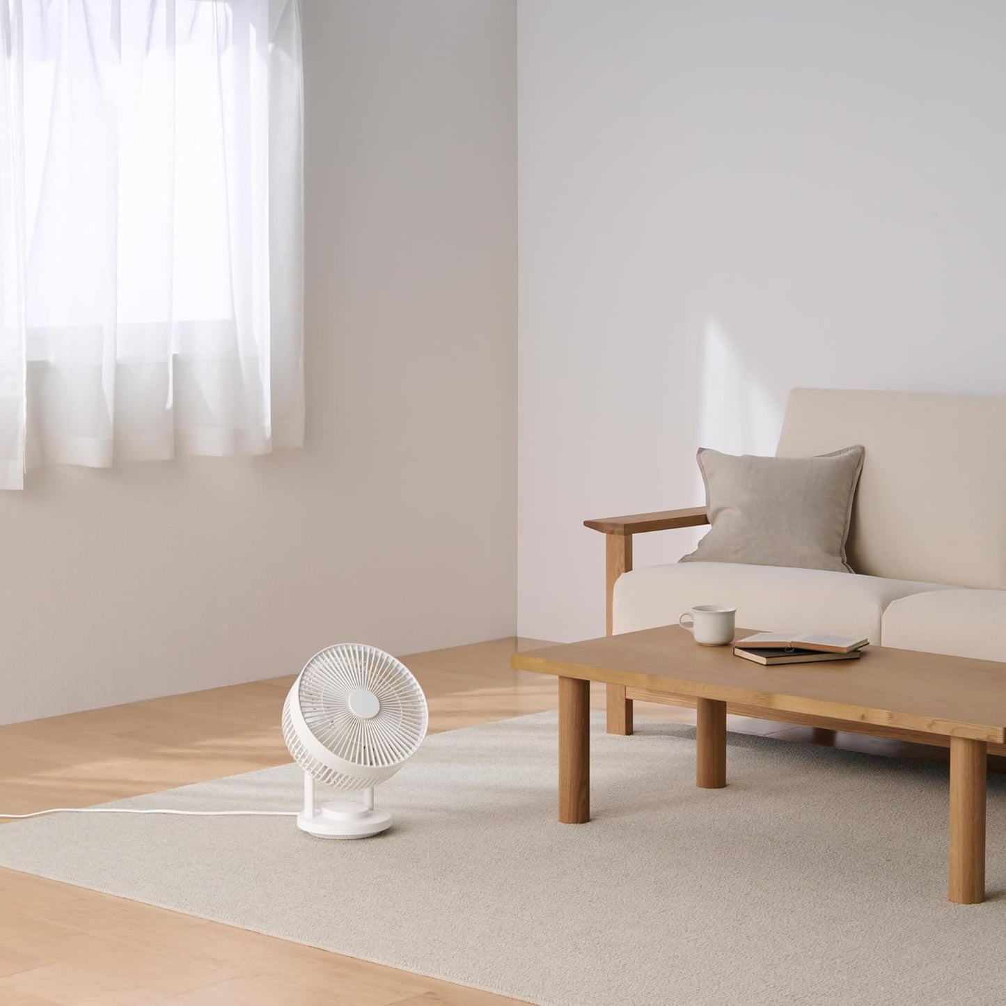 日本2024年 無印良品 MUJI MJ-OCF18循環風扇 夏季新品 適用18帖大小 360度搖擺 含香薰盒 斷電自