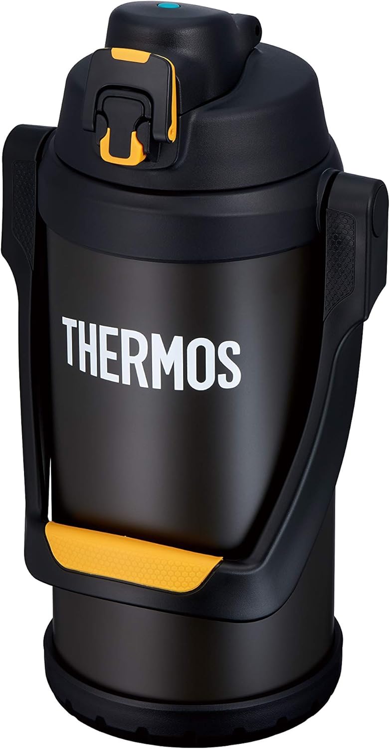 日本 THERMOS 膳魔師 不鏽鋼真空 保冷瓶 FFV-2001 (黑) 2.0L 露營 水壺