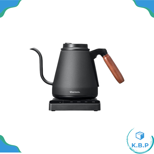 Japan tariff-included Vitantonio hand pouring kettle VEK-20 small V fast boiling kettle narrow mouth hand pouring 800ml stainless steel temperature control insulation anti-aircraft burning