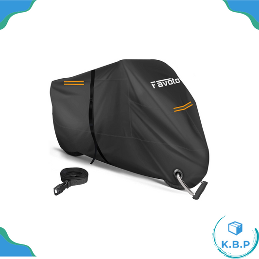 Japanese Favoto high-poundage waterproof, snow-proof and dust-proof motorcycle cover heavy motorcycle cover car cover front wheel anti-theft hole design with storage bag