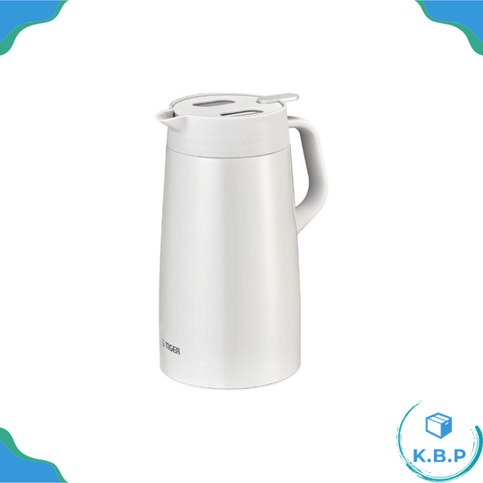 Japanese Tiger Tiger thermos bottle table bottle insulation cold white 1.6L PWO-A160W