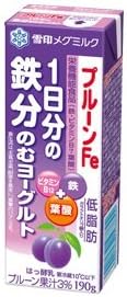 MEGMILK西梅Fe 1日份铁质酸奶 190克×18瓶套装≪冷链配送≫★本店发货时，保质期为10日～13日的商品。