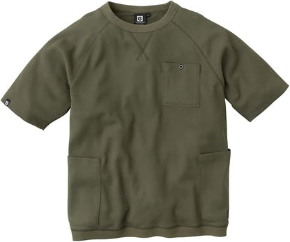 co-cos nobuoka (コーコス信岡) Unisex Adult 5-Pocket Short Sleeve T-Shirt, Light Waffle Material T-Shirt