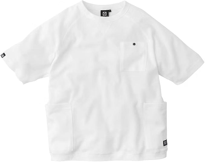 co-cos nobuoka (コーコス信岡) Unisex Adult 5-Pocket Short Sleeve T-Shirt, Light Waffle Material T-Shirt