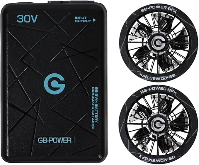 GB-POWER 長信ジャパン 30Vファン+30Vバッテリーセット 2026年モデル GB430 Pro GB430PD ProMax GB430XPD Extreme GFX GFXS SWAGモデル (GB430XPD（限定：ブラック）✕ ファン（限定：ブラックシルバー）)