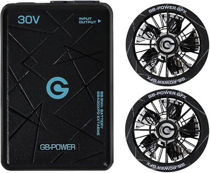 GB-POWER 長信ジャパン 30Vファン+30Vバッテリーセット 2026年モデル GB430 Pro GB430PD ProMax GB430XPD Extreme GFX GFXS SWAGモデル (GB430XPD（限定：ブラック）✕ ファン（限定：ブラックシルバー）)