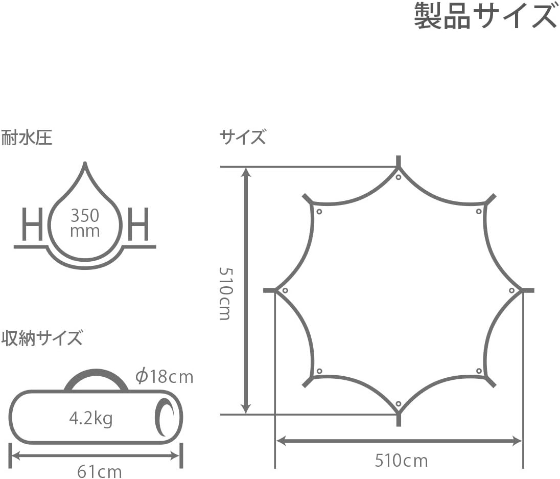 日本 DOD OKRA TARP 營舞者 黑兔 八邊形 天幕 TT8-583 八角形 天幕帳 露營