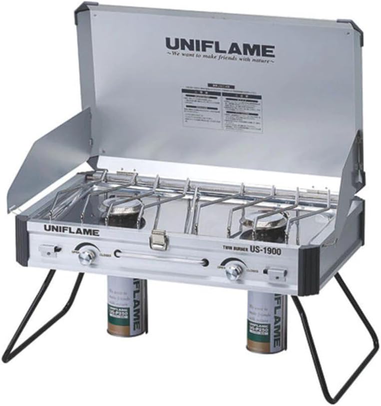 UNIFLAME - US-1900 瓦斯雙口爐 日本 U610305 卡式瓦斯 露營 DOD TB5-723-BK