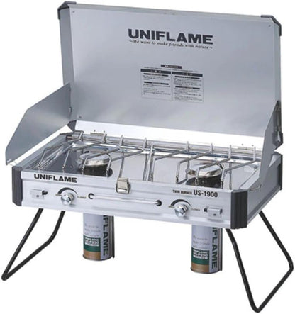 UNIFLAME - US-1900 瓦斯雙口爐 日本 U610305 卡式瓦斯 露營 DOD TB5-723-BK