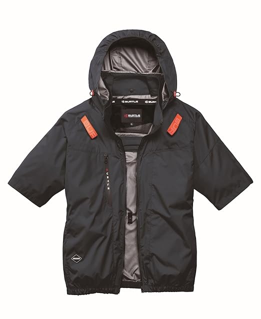 BURTLE バートル エアークラフト半袖ブルゾン(ハイバックファン)(ユニセックス) 春夏用 ブラック AC2096HB