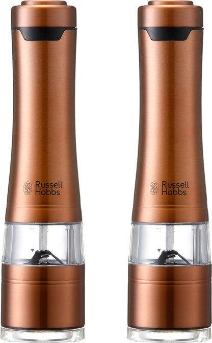日本 Russell Hobbs 不銹鋼電動胡椒磨鹽 LED胡椒研磨機 7922JP