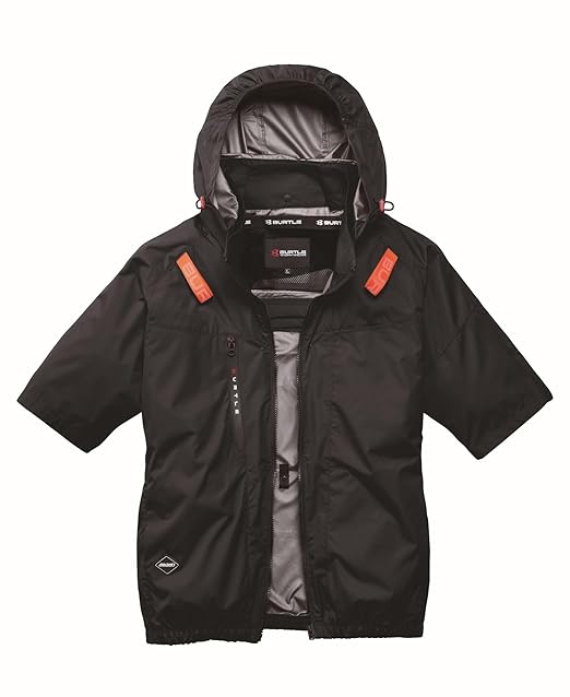 BURTLE バートル エアークラフト半袖ブルゾン(ハイバックファン)(ユニセックス) 春夏用 ブラック AC2096HB