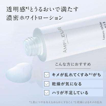 日本AMPLEUR化妝水120ml異常清晰的透明度。高滲透美白乳液