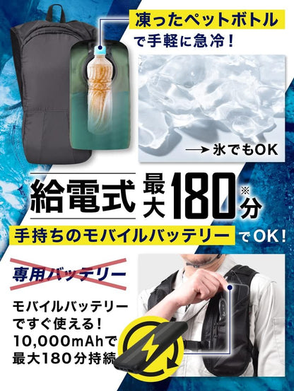 日本 THANKO WACOVEC USB 水冷式 降溫背心 水冷背心 冰涼 涼感 工地 務農 防中暑 消暑