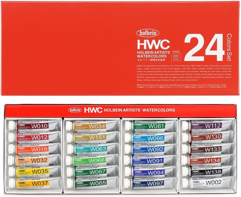 Japan Holbein Transparent Watercolor 5ml 24/ 30/ 48/ 60/ 108 Colors 