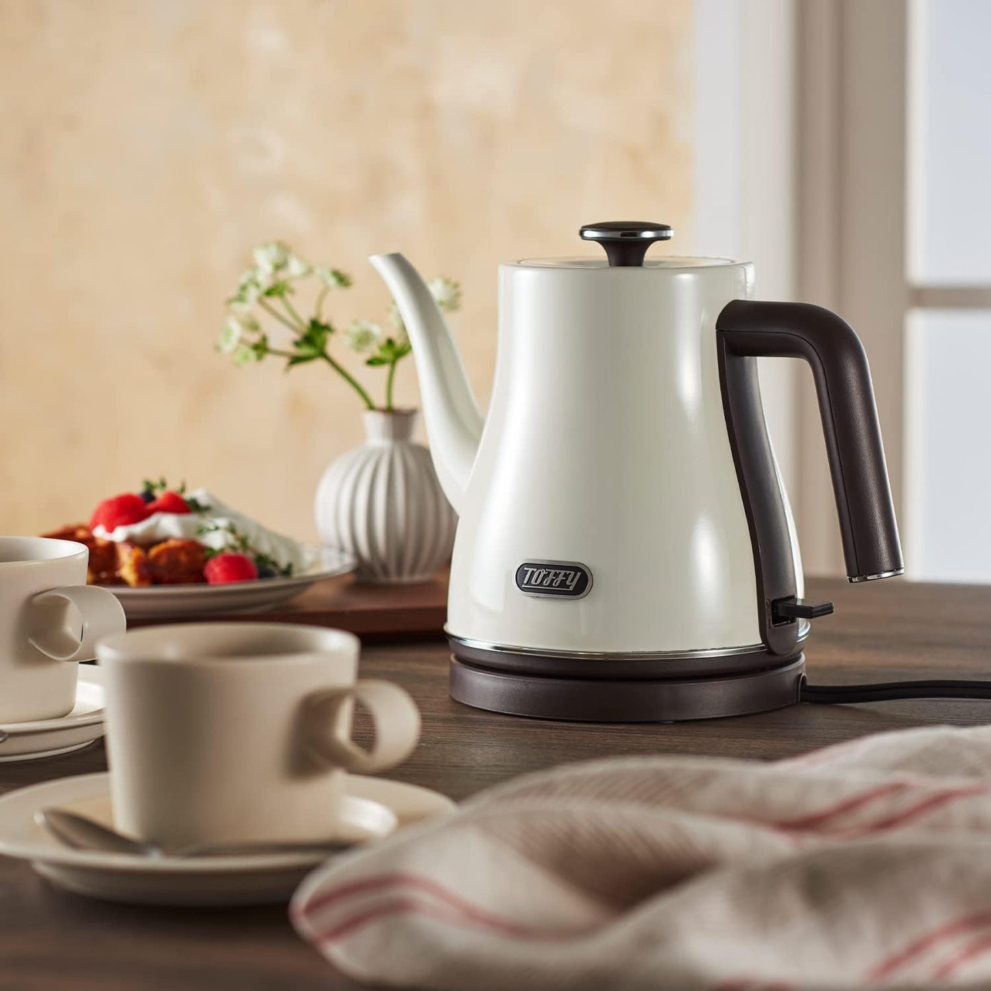 日本 Toffy 咖啡 咖啡壺 手沖壺 K-KT4 0.8L 白色 淡青色