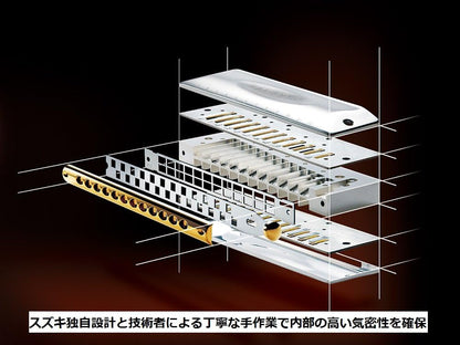 SUZUKI スズキ クロマチックハーモニカ ファビュラスシリーズ F-64C