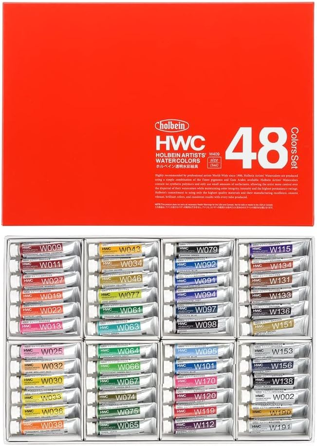 Japan Holbein Transparent Watercolor 5ml 24/ 30/ 48/ 60/ 108 Colors 