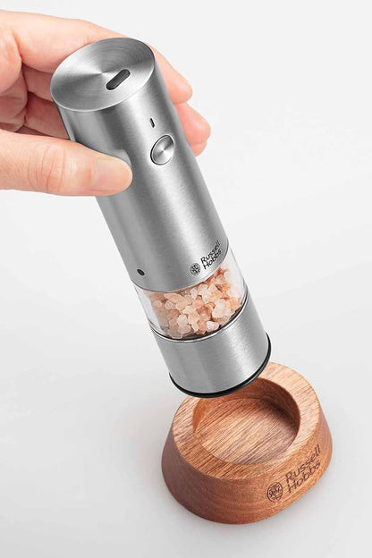Russell Hobbs 電動研磨器 胡椒 岩鹽 2024新款 含底座 Type C 充電式 陶瓷刀盤 自動研磨器