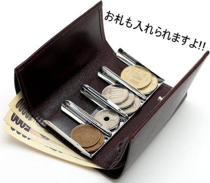 日本Men's company 牛革 牛皮 日幣零錢 收納包 零錢包 皮夾 短夾 旅遊必備