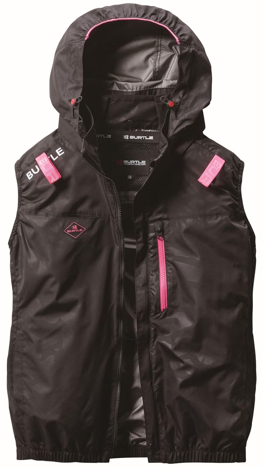 BURTLE AC2064 Air Craft Vest, Limited Color, Unisex, For Spring and Summer, Camouflage Black