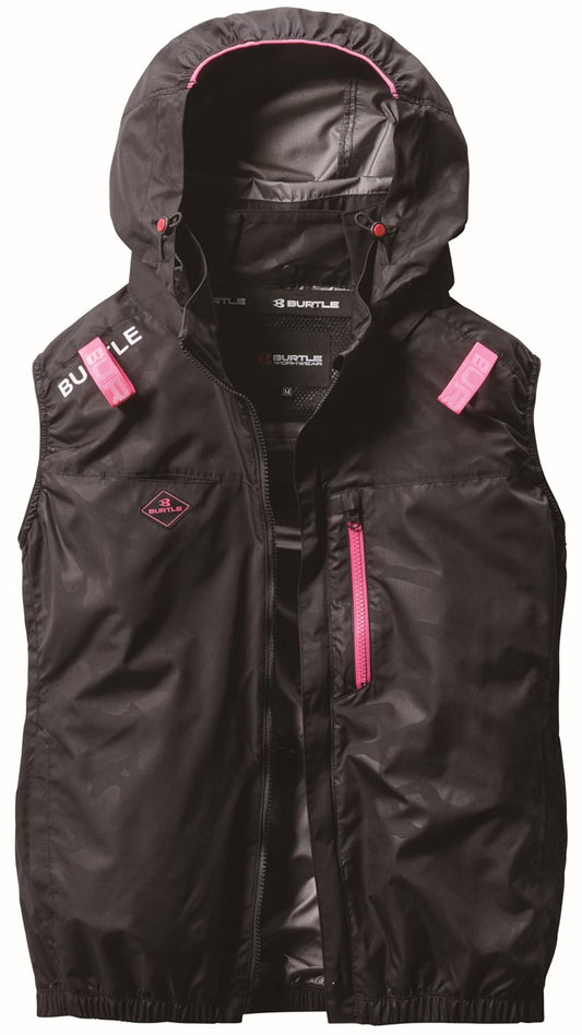 BURTLE AC2064 Air Craft Vest, Limited Color, Unisex, For Spring and Summer, Camouflage Black