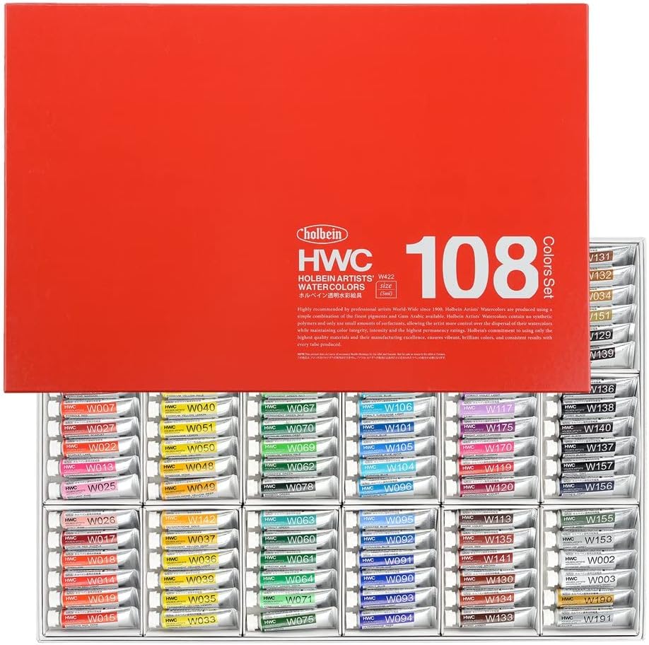 Japan Holbein Transparent Watercolor 5ml 24/ 30/ 48/ 60/ 108 Colors 