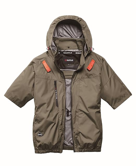 BURTLE バートル エアークラフト半袖ブルゾン(ハイバックファン)(ユニセックス) 春夏用 ブラック AC2096HB