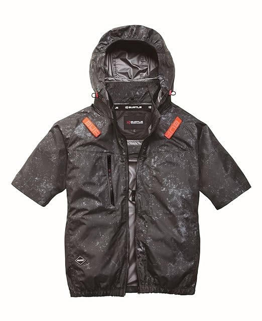 BURTLE バートル エアークラフト半袖ブルゾン(ハイバックファン)(ユニセックス) 春夏用 ブラック AC2096HB