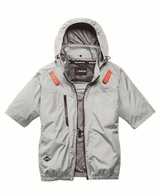 BURTLE バートル エアークラフト半袖ブルゾン(ハイバックファン)(ユニセックス) 春夏用 ブラック AC2096HB