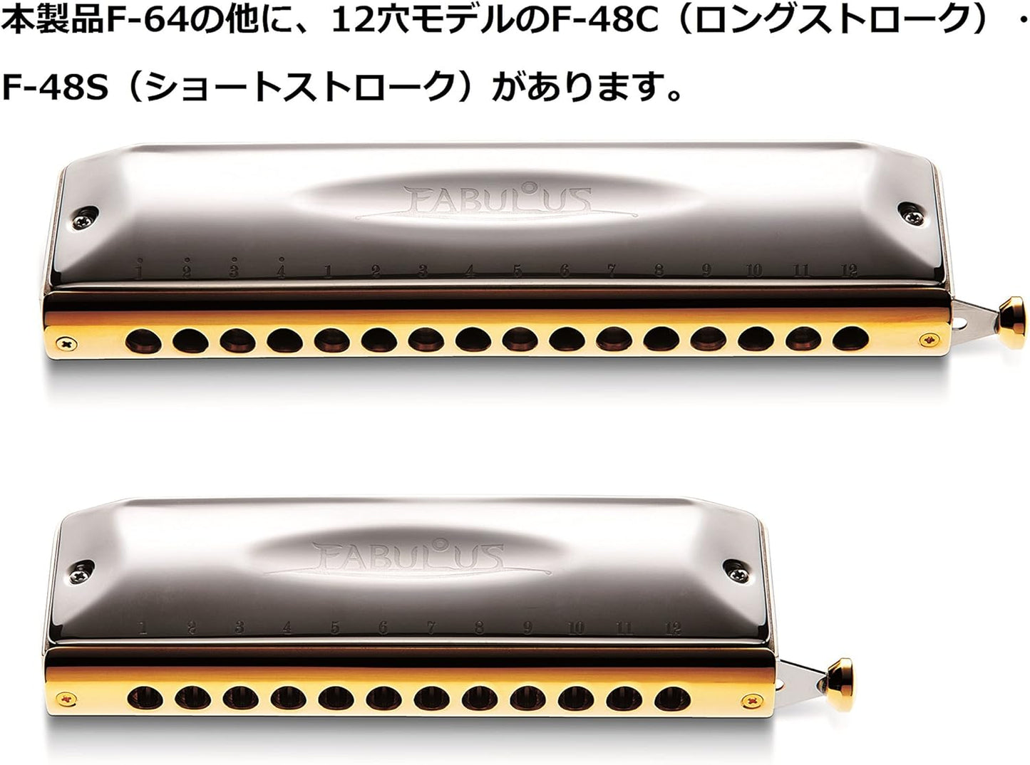 SUZUKI スズキ クロマチックハーモニカ ファビュラスシリーズ F-64C