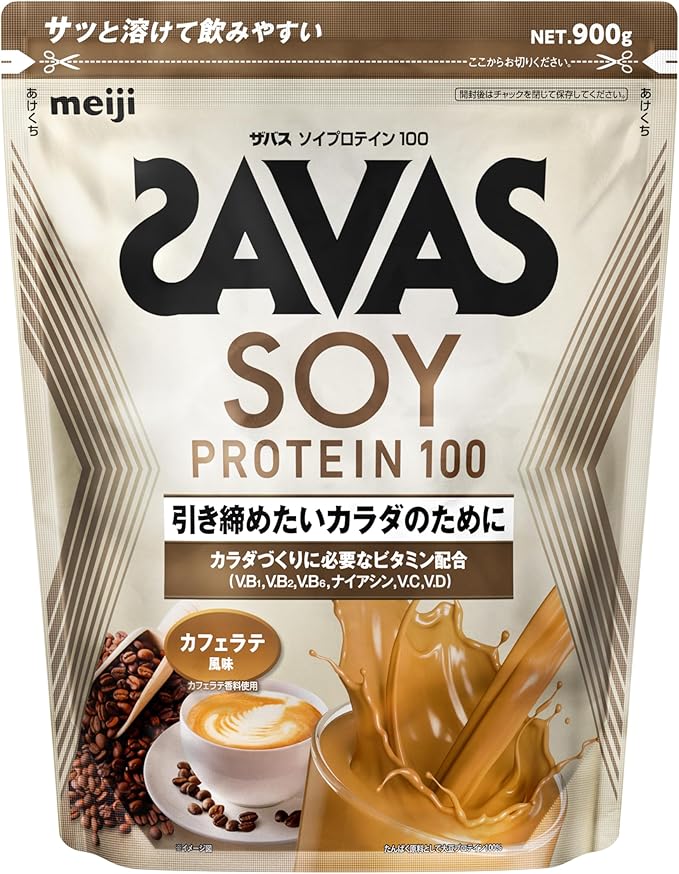 SAVAS Soy Protein 100, Cocoa Flavor, 900g, Meiji, Made in Japan