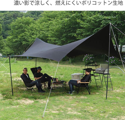 日本 DOD OKRA TARP 營舞者 黑兔 八邊形 天幕 TT8-583 八角形 天幕帳 露營