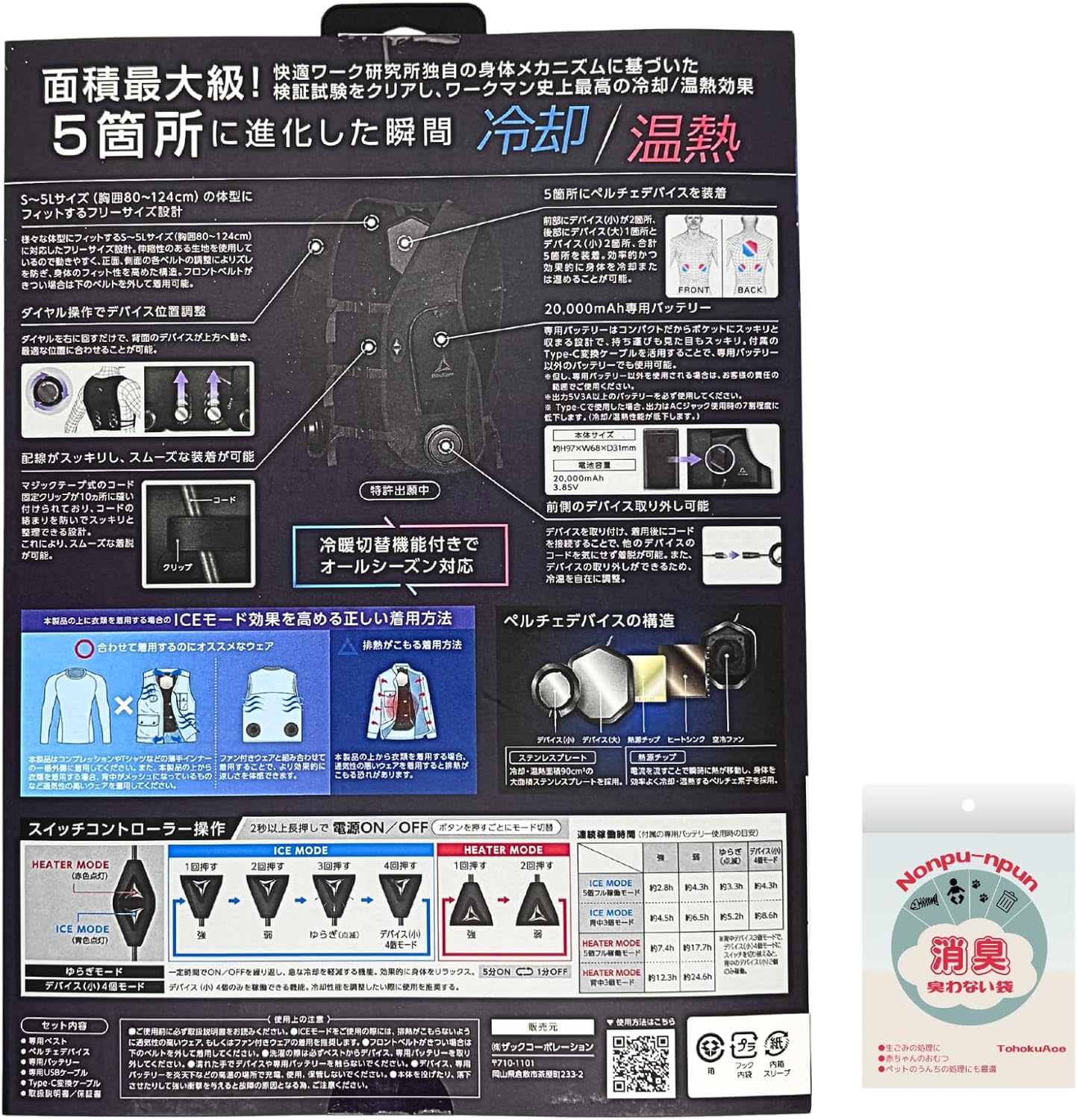 Workman Windcore Peltier Vest, Pro 2 無袖背心 短袖 長袖 空調服 作業服